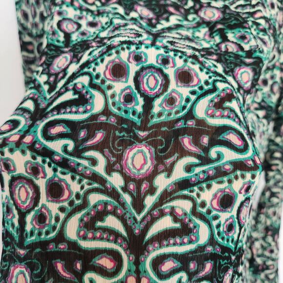 BA&SH Printed Lightweight Blouse 1/S Designer Office Casual - Picture 8 of 8